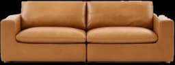 Cognac leather sofa