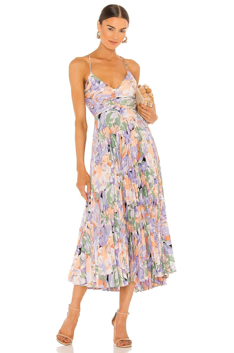 ASTR the Label Blythe Floral Plisse Midi Dress | Small - New with Tags