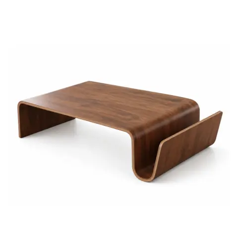 Walnut bentwood coffee table, the dupe