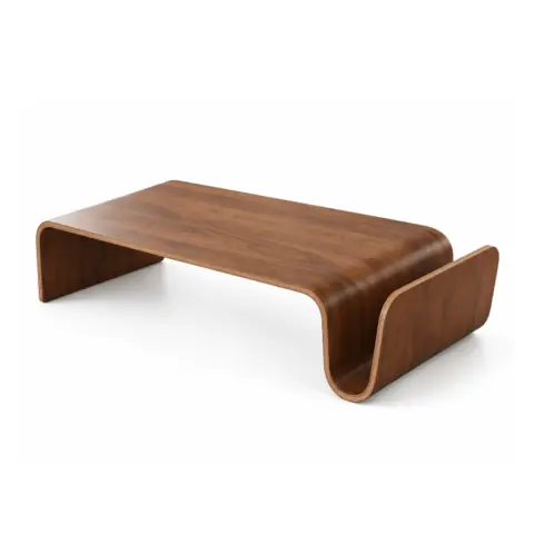 Walnut bentwood coffee table, the original