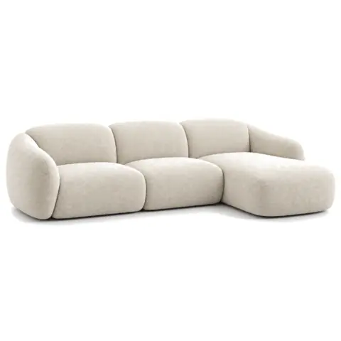 Cream curved sectional sofa, the dupe