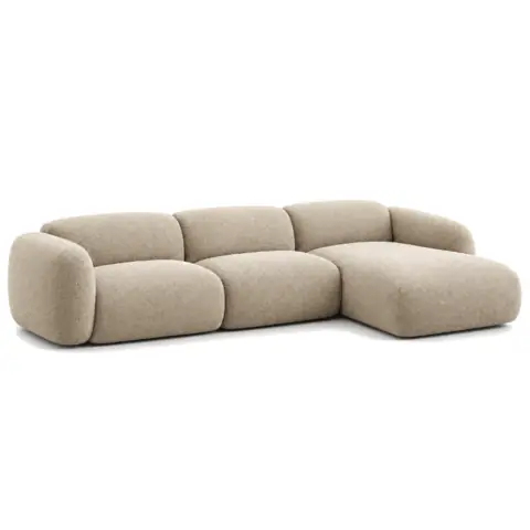 Beige curved sectional sofa, the original