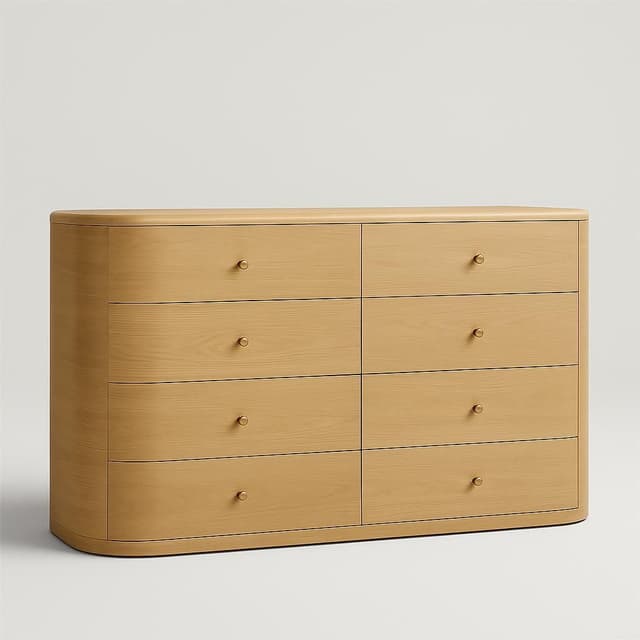 Crate & Barrel Anneli 9-Drawer Dresser Natural Oak