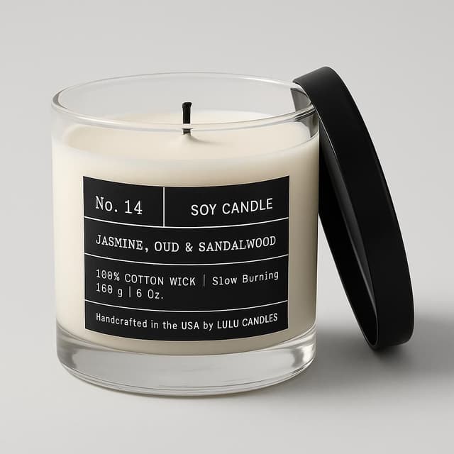 Lulu Candles Jasmine, Oud & Sandalwood Candle