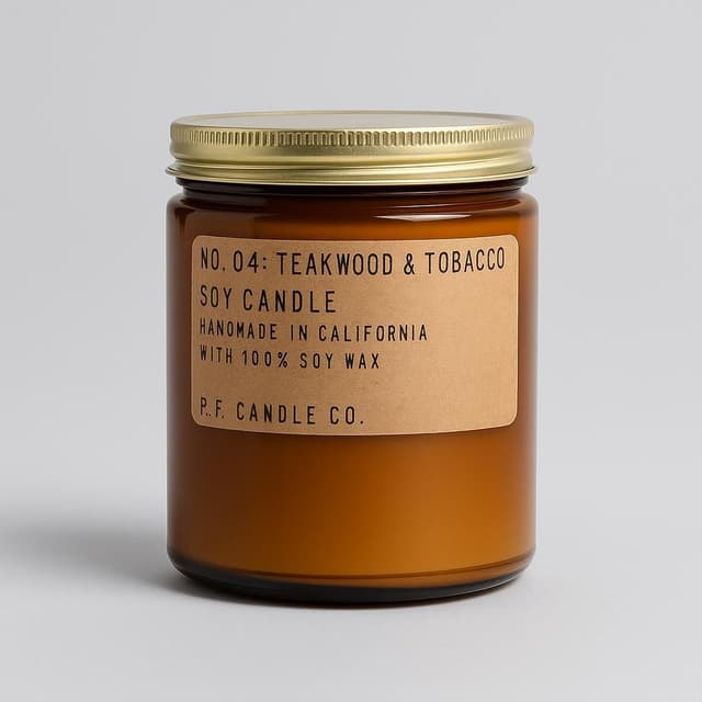 P.F. Candle Co. Teakwood & Tobacco Standard Soy Candle 7.2 oz