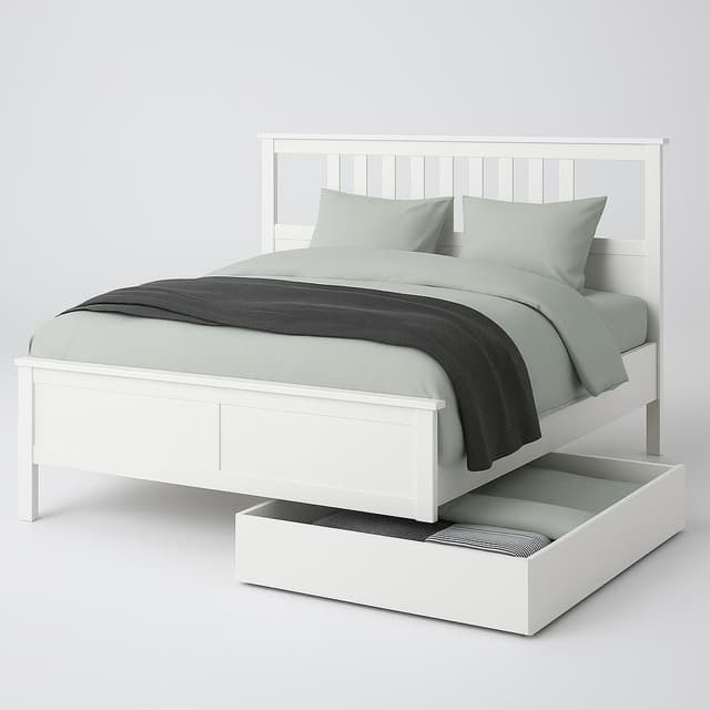 IKEA Hemnes Bed Frame White Stain