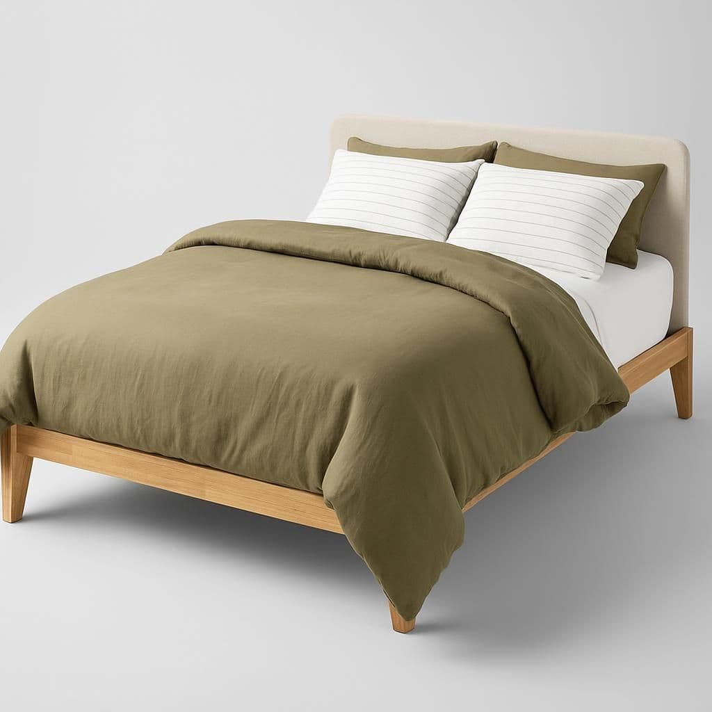 Silk & Snow Wooden Bed Frame