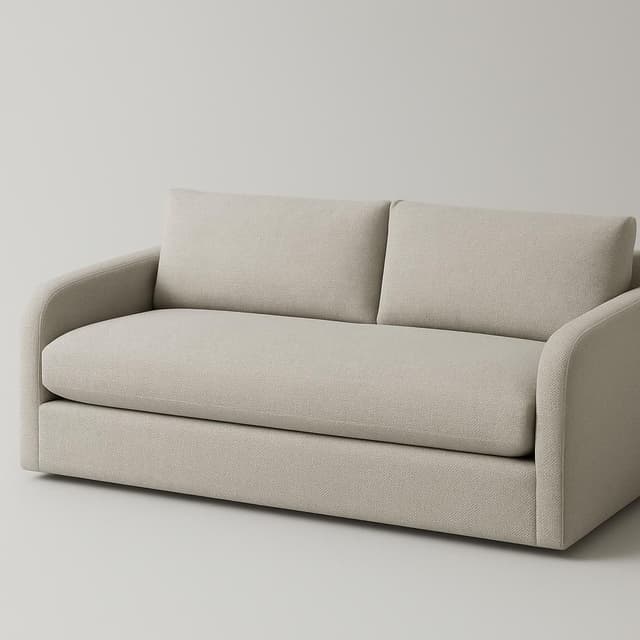 Quince Sierra Performance Basketweave Curved Arm Sofa