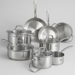 T-fal Stainless Steel 11-Piece Cookware Set