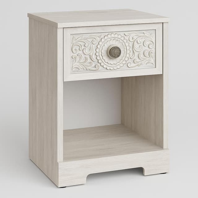 Signature Design by Ashley Paxberry 1-Drawer Nightstand Whitewash