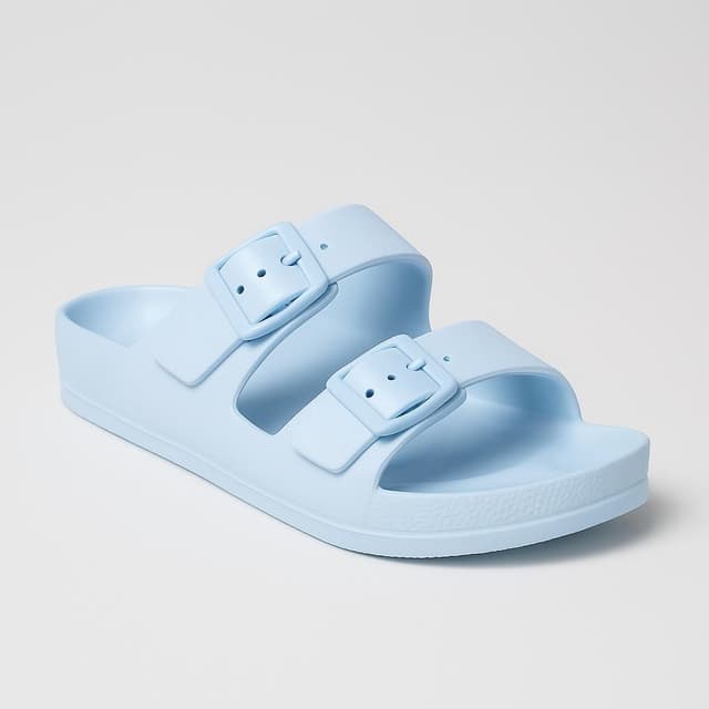 Walmart No Boundaries Women's Two Buckle Slide Sandals