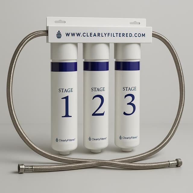 Clearly Filtered 3-Stage Under-the-Sink Filter System