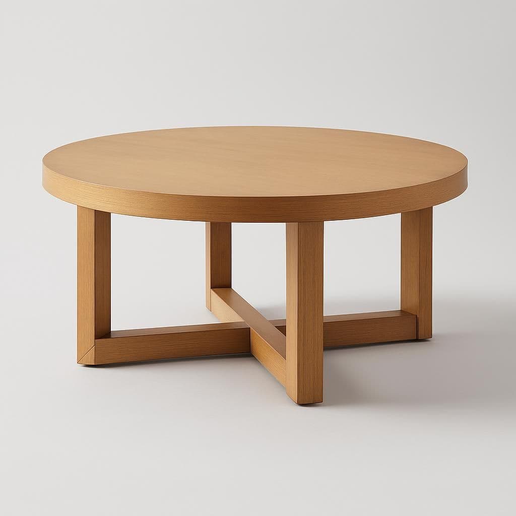 Threshold designed with Studio McGee Bluff Park Round Wood Coffee Table