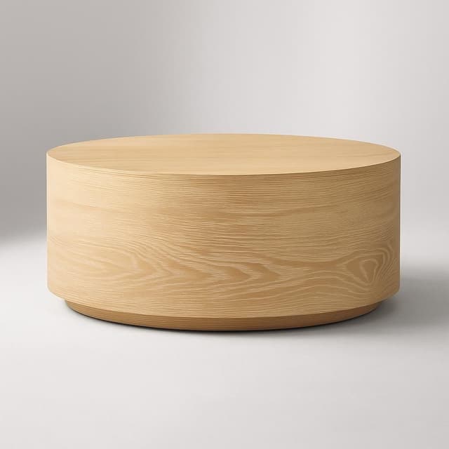 West Elm Volume Round Drum Coffee Table Winterwood