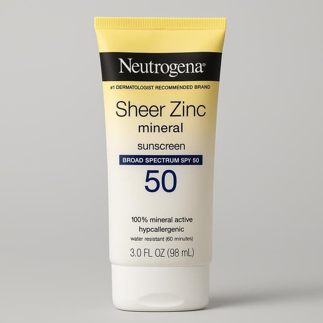 Neutrogena Sheer Zinc Mineral Sunscreen Lotion Broad Spectrum SPF 50