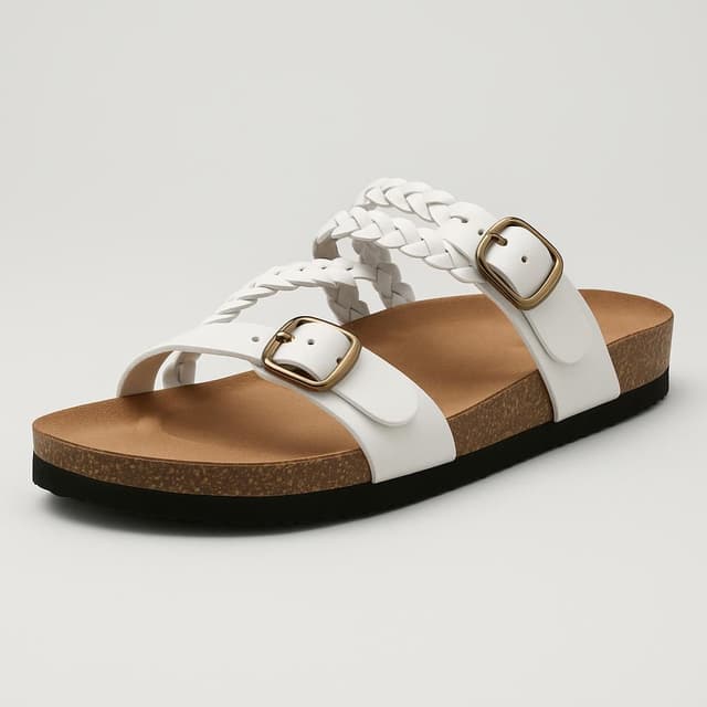 WHITE MOUNTAIN Women's Gracie Signature Comfort Molded Strappy Footbed Sandal