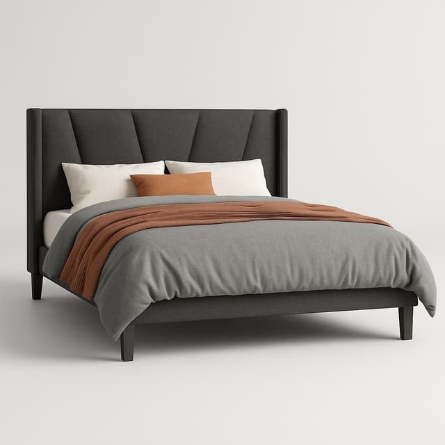 Allewie Wingback Platform Bed Frame