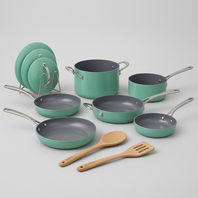 Cuisinart GreenGourmet 12-Piece Ceramic Nonstick Cookware Set