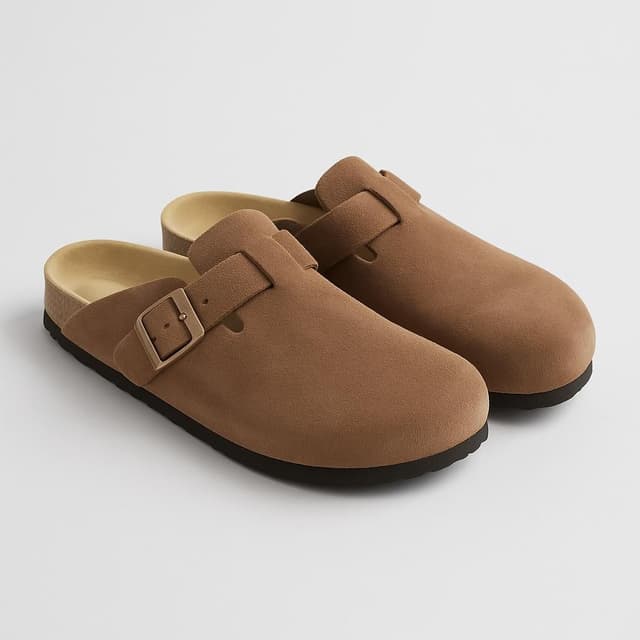 Quince Water Repellent Suede Clog Mule