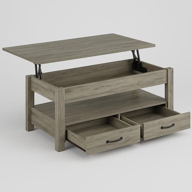 Rolanstar Lift Top Coffee Table with Drawers