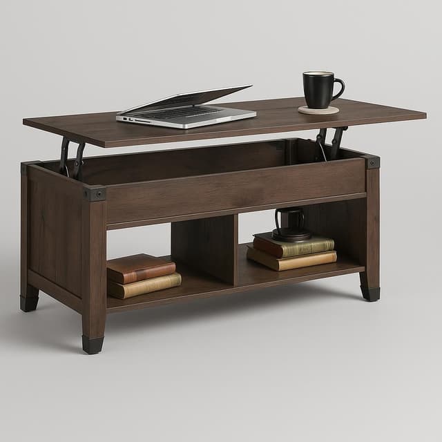 Sauder Carson Forge Lift Top Coffee Table Coffee Oak