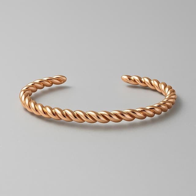 PAVOI 14K Gold Plated Twisted Cable Bangle