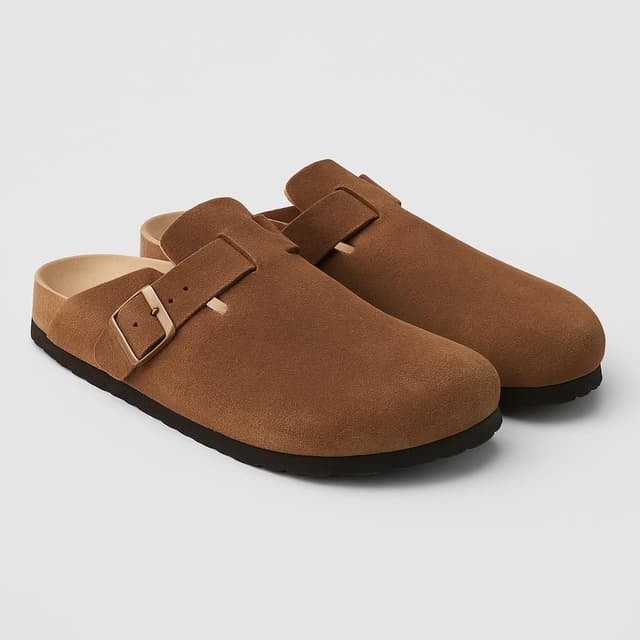 Quince Water Repellent Suede Clog Mule