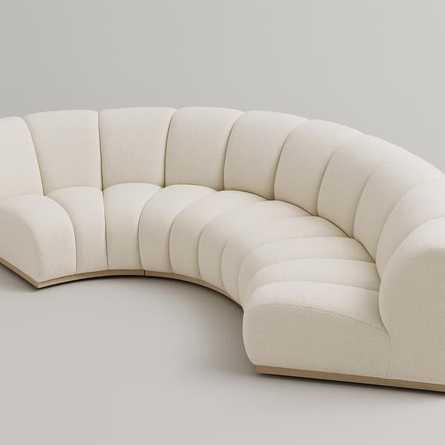 Castlery Marlow Performance Bouclé Curve Sofa