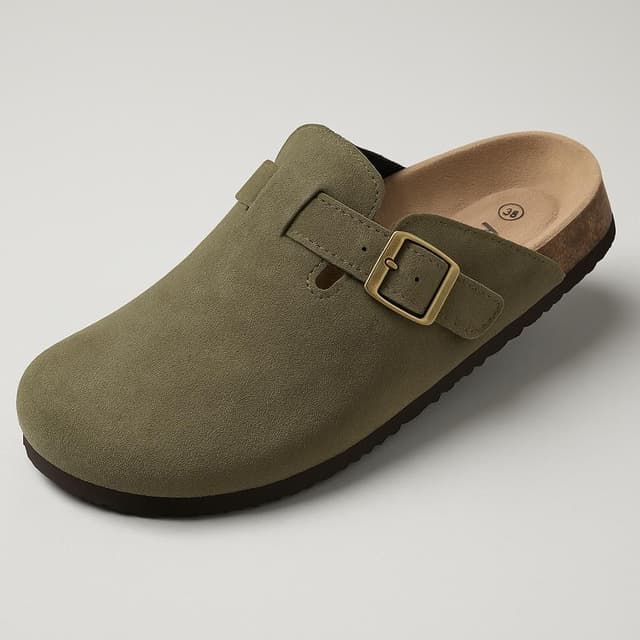 KIDMI Genuine Suede Clogs