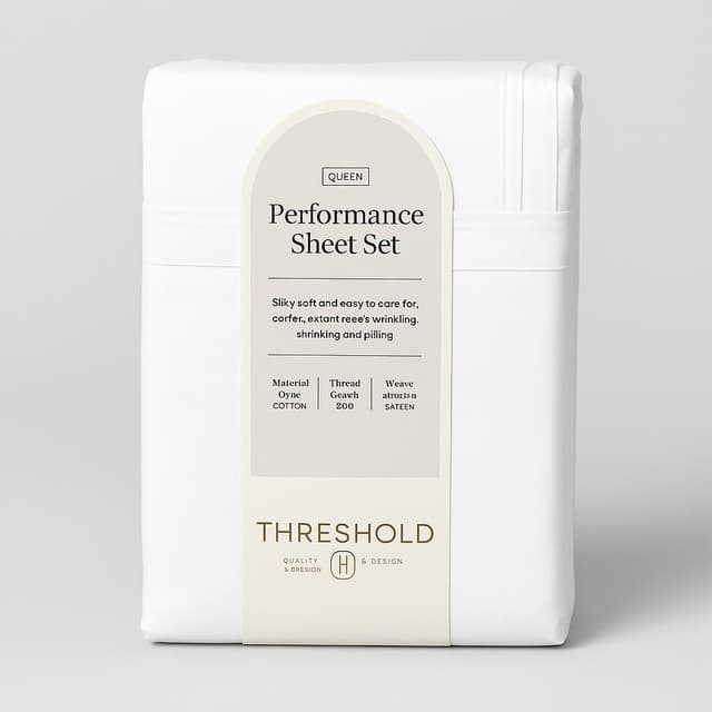 Threshold 400 Thread Count Performance Cotton Sheets Queen