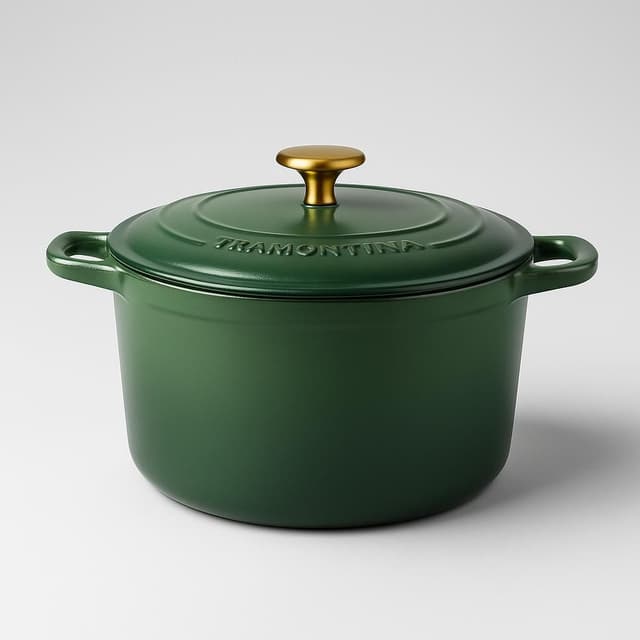 Tramontina Covered Tall Round Dutch Oven Enameled Cast Iron 7 Quart