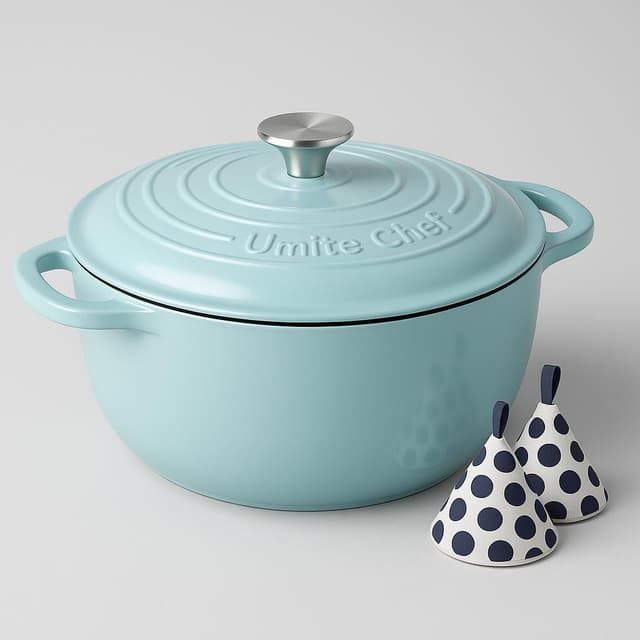 Umite Chef Enameled Cast Iron Dutch Oven 6 Quart
