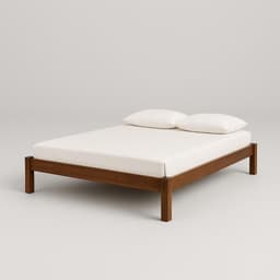 FLEXISPOT Japanese Joinery Bed Frame Walnut Queen