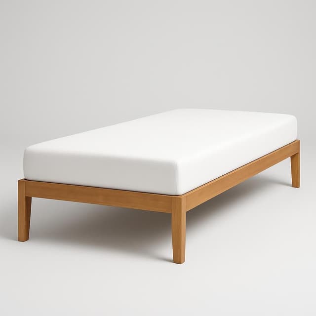Mellow Naturalista Classic Natural Pine Wooden Platform Leg Bed Frame