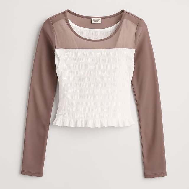 Abercrombie Flutter Sleeve Slash Top