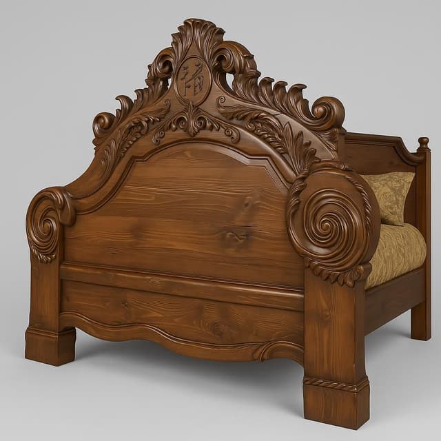ArtFactory Custom Carved Canopy Bed Wood Reliefs