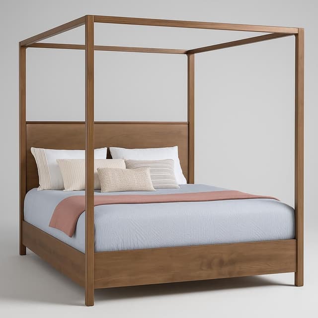 DutchCrafters Amish Handcrafted Josie Contemporary Platform Canopy Bed