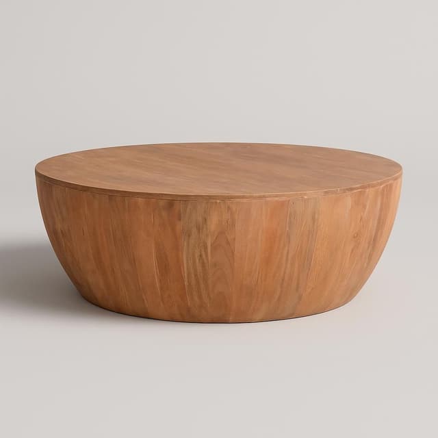 Teasdale Solid Wood Single Drum Coffee Table
