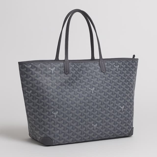 Generic Amazon Goyard-Style Chevron Coated Canvas Tote Bag