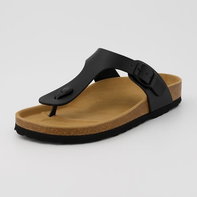Cushionaire Leah Cork Footbed Thong Sandal