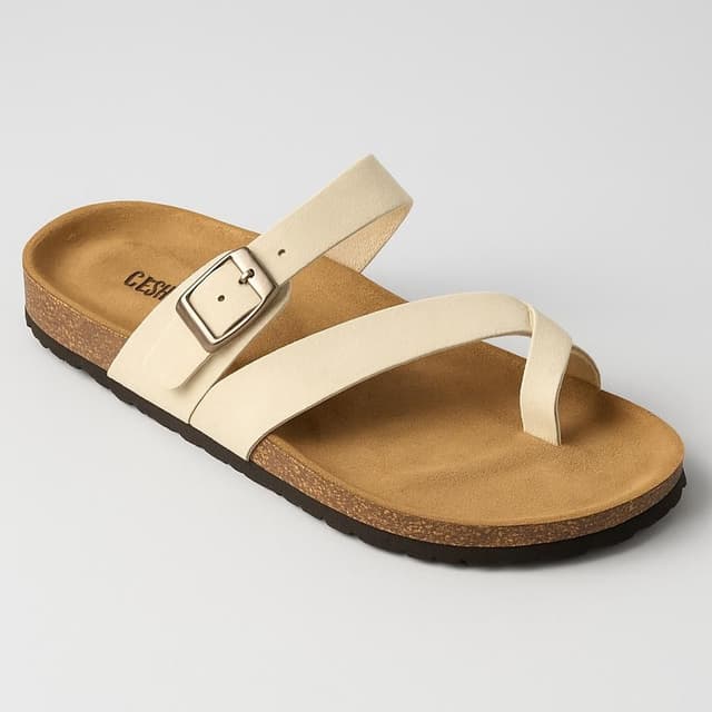 Cushionaire Luna Cork Footbed Sandal