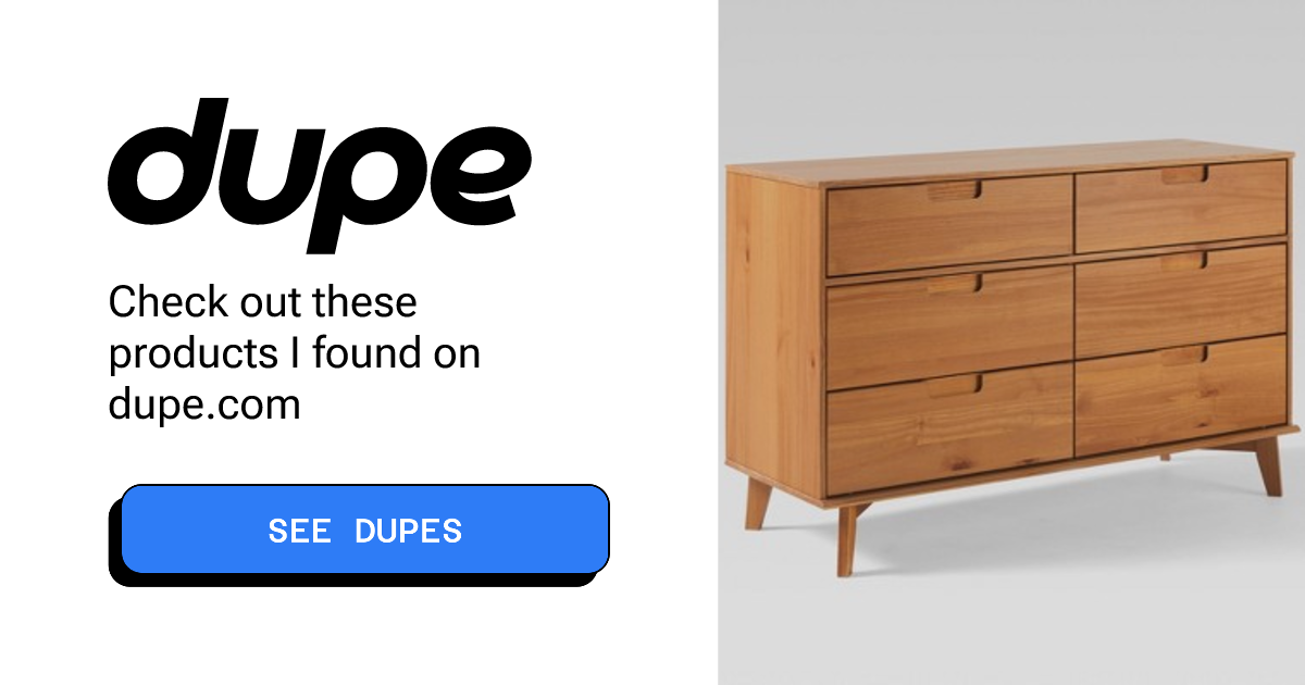 mid-century modern groove wood 6 drawer dresser - saracina home Mid-century Modern Groove Wood 6 Drawer Dresser Walnut - Saracina Home
